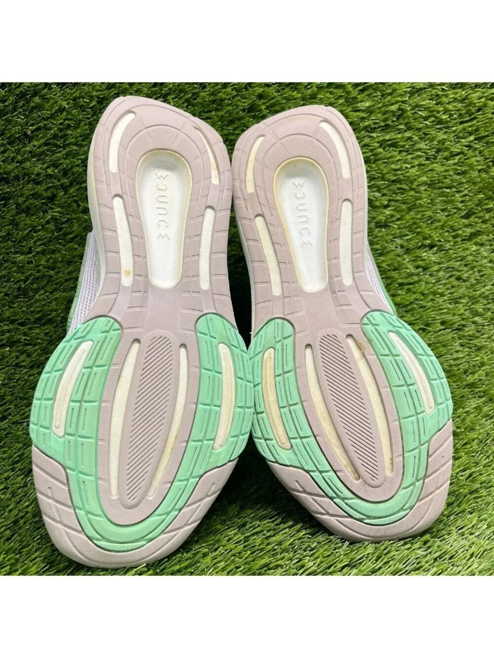 Adidas Ultrabounce Womens Size 10.5 Purple Green Athletic Running Shoes Sneakers